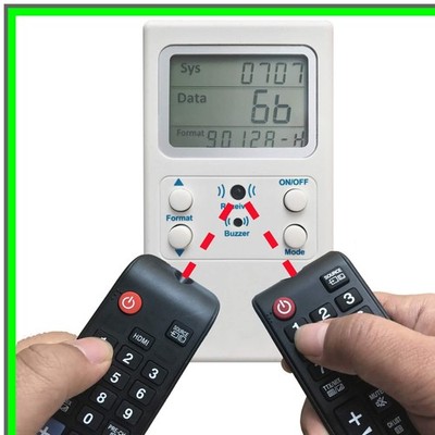 Universal Infrared Remote Control Tester for TV and Decoder Devices