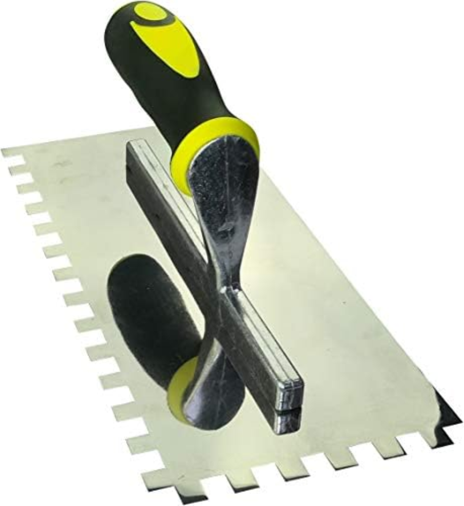 AERZETIX - Cazzuola/Frattone dentato 10x10mm - Cazzuola dentato per piastrelle -