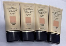 4 Revlon New Complexion Even Out Makeup Oil-Free SPF 20 Natural Beige 1 oz