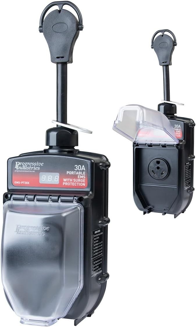 Progressive Industries EMS-PT30X Portable RV Surge Protector - Black - 30 Amp