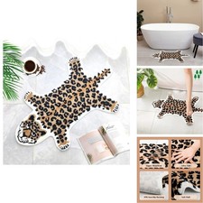 Seek4Comfortable Leopard Bathroom Rug Cute Animals Bath Mats For Bathroom