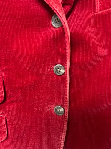 Vintage Ralph Lauren Velvet Blazer Red Jacket Rare Blue Label Luxury Womens sz 4 - Picture 16 of 24