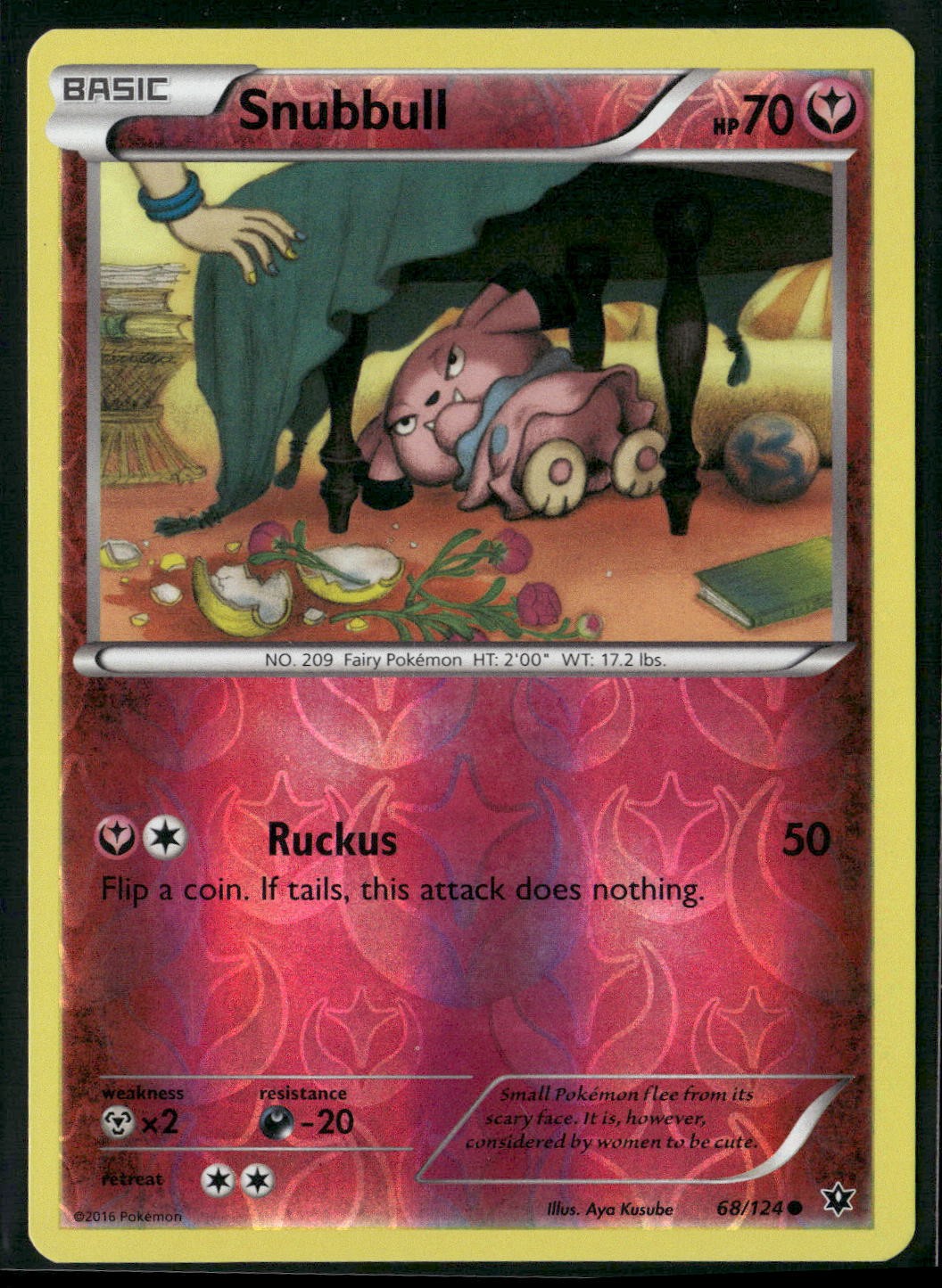 Snubbull Reverse Holo Common XY - Fates Collide 68/124 LP