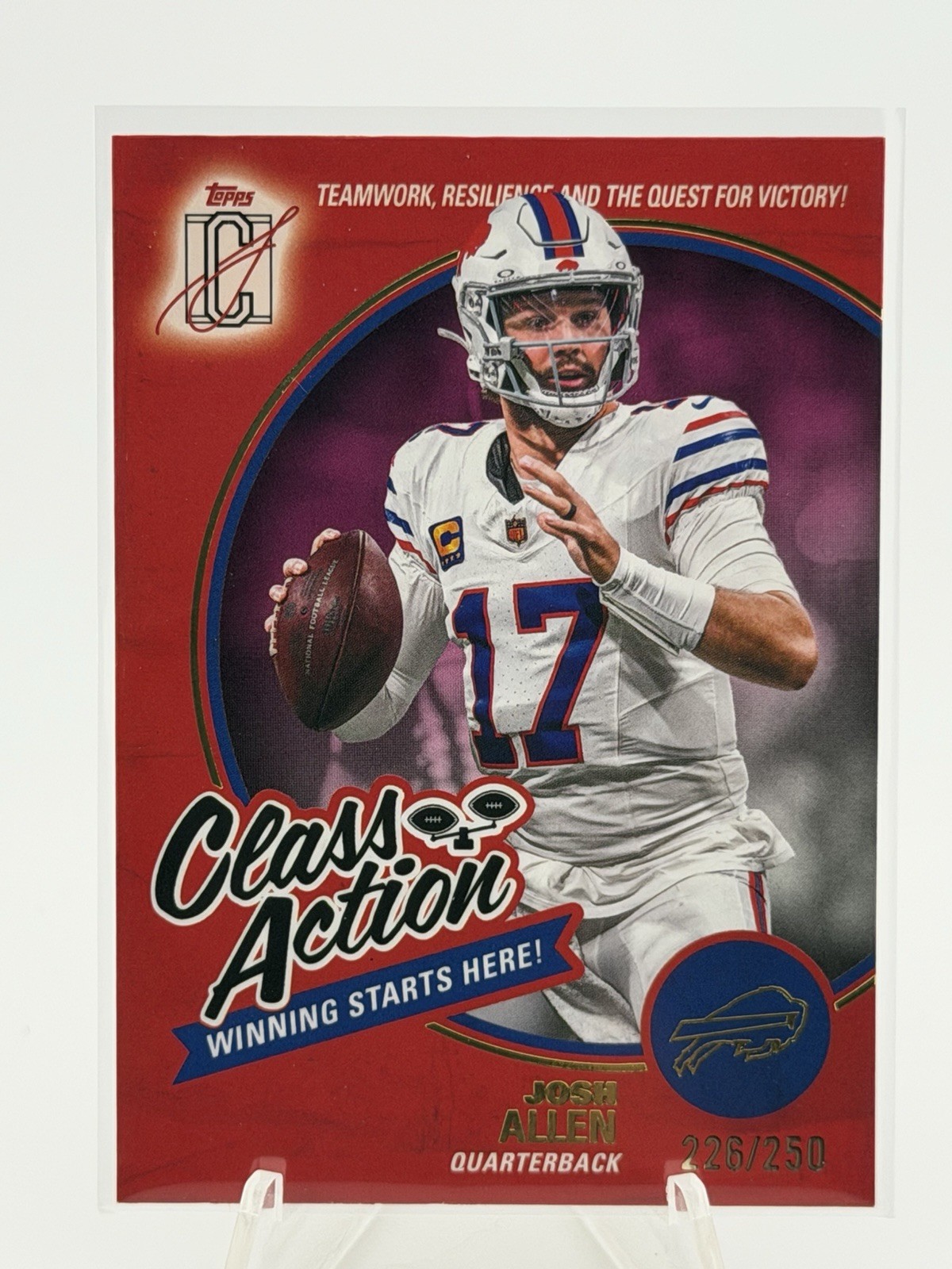 2025 Topps Signature Class NFL Josh Allen CA-4 Class Action /225