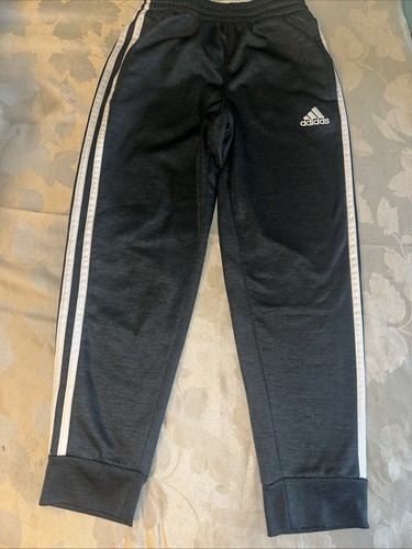 Adidas Girls Size 8 Adidas dark Grey And White Track Pants With Pockets! - Picture 3 of 4
