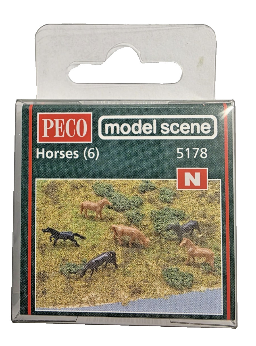 N Gauge Horses Modelscene 5178 – Farm Animals Model Railway Scenery Figures