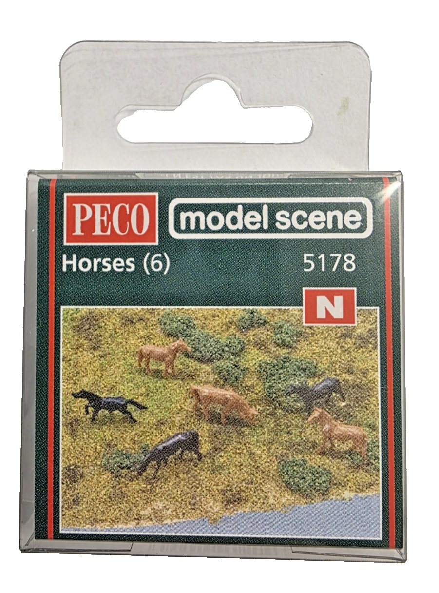 N Gauge Horses Modelscene 5178 – Farm Animals Model Railway Scenery Figures