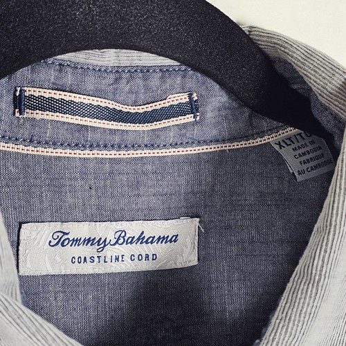 Tommy Bahama Coastline Cord Corduroy Men XLT Big & Tall Long Sleeve Button Shirt - Picture 3 of 6
