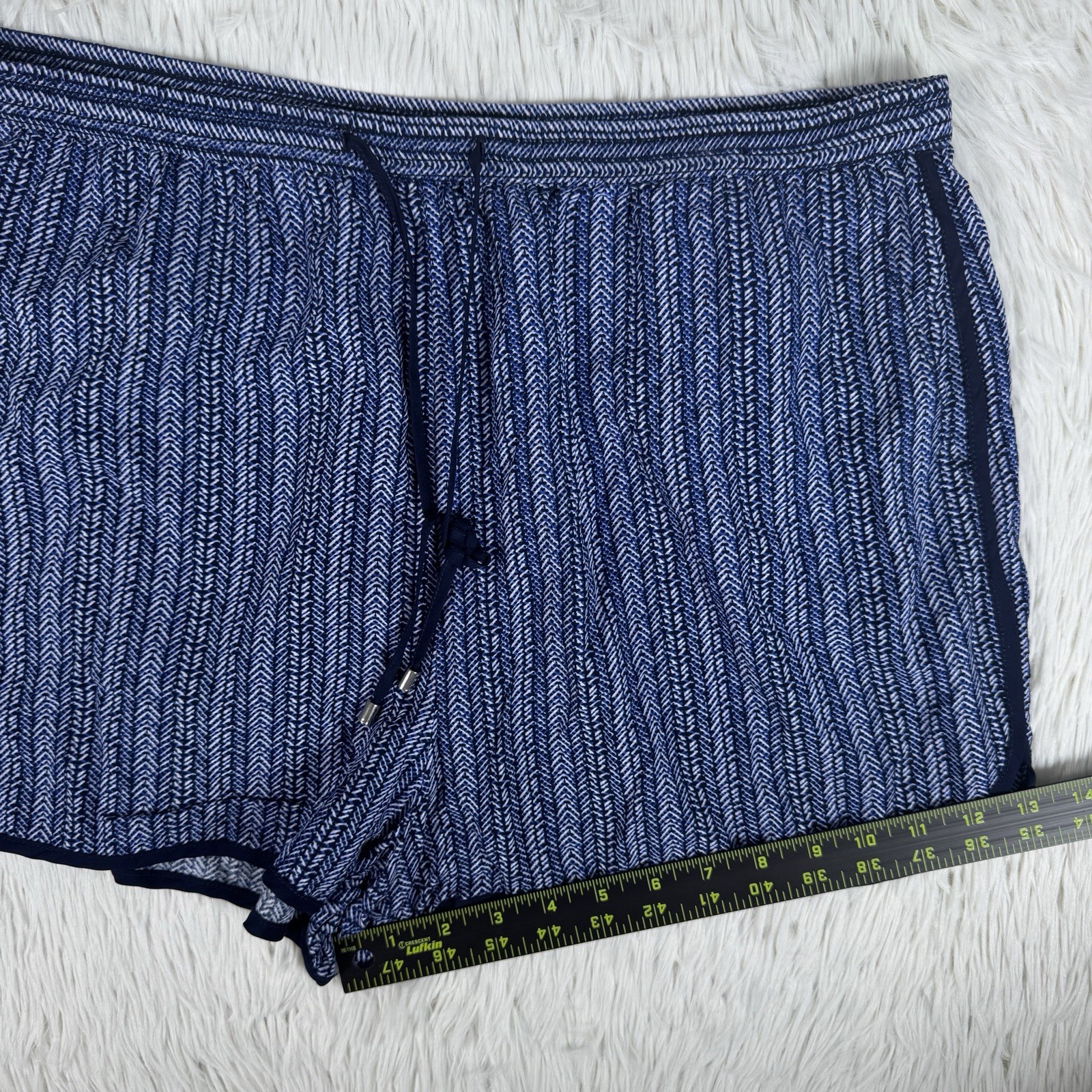 Gap 1969 Blue White Pattern Pull-On Drawstring Ca… - image 10