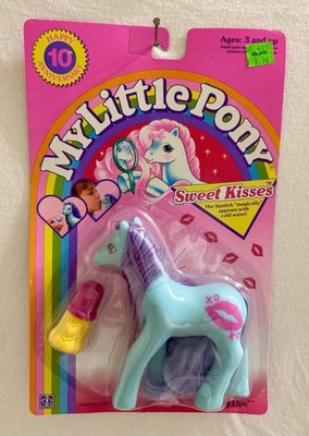 Vintage My Little Pony G1 Sweet Kisses Ruby Lips 10th Anniversary MOC NOS RARE