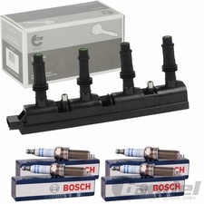 ZÜNDSPULE + 4 BOSCH ZÜNDKERZEN für OPEL ADAM ASTRA J CORSA D+E MERIVA AVEO CRUZE