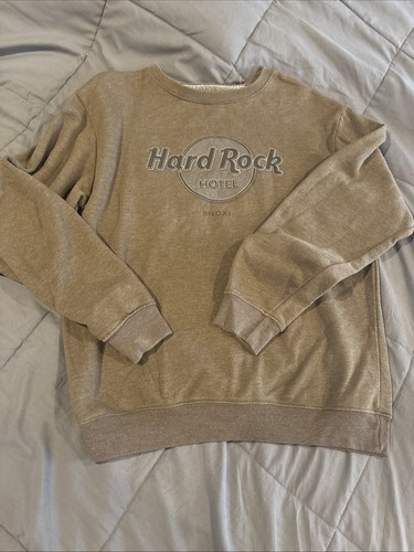 90'S BASSETT-WALKER Hard Rock CAFE Advertising Sweatshirt, Men's S size unclear white type Vintage Second Hand