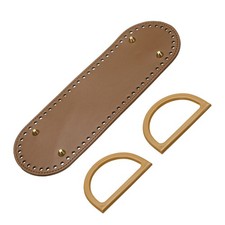 Bag Bases for Crochet 11.8" x 3.9" Oval Bag Bottom Shaper with Handle Brown