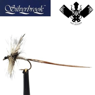 12 x Silverbrook Grey Drake Wing Spent Trout Mayfly - Angeln Fliegen Größe 10/12