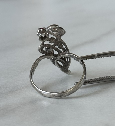 Vintage Russischer Sowjetischer Sterling Silber 925 Ring UdSSR Damen Schmuck 7 (17,5) - Bild 4 von 9