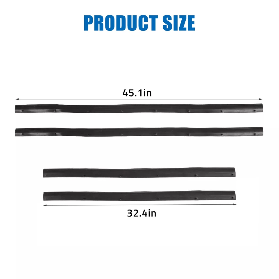 Sello de tira de clima de puerta inferior delantera y trasera para Ford F250 F350 Super Duty 1999-16 Foto 3 de 4