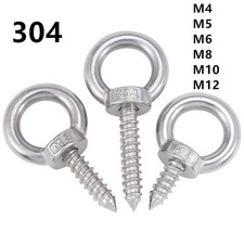 304 Stainless Steel Lifting Eye Bolt Self Tapping Screws M4 M5 M6 M8 M10 M12