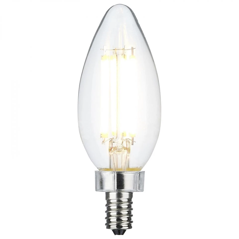 Satco S11344 - 8 Watt C11 LED Candelabra Clear Bulbs - 4000K (2, 6 or 24 Pack) - Image 3 of 4
