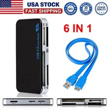 USB 3.0 Memory Card Reader Adapter 5GBPS Fit For CF/TF/SD/Micro SD/XD/M2/MS Card