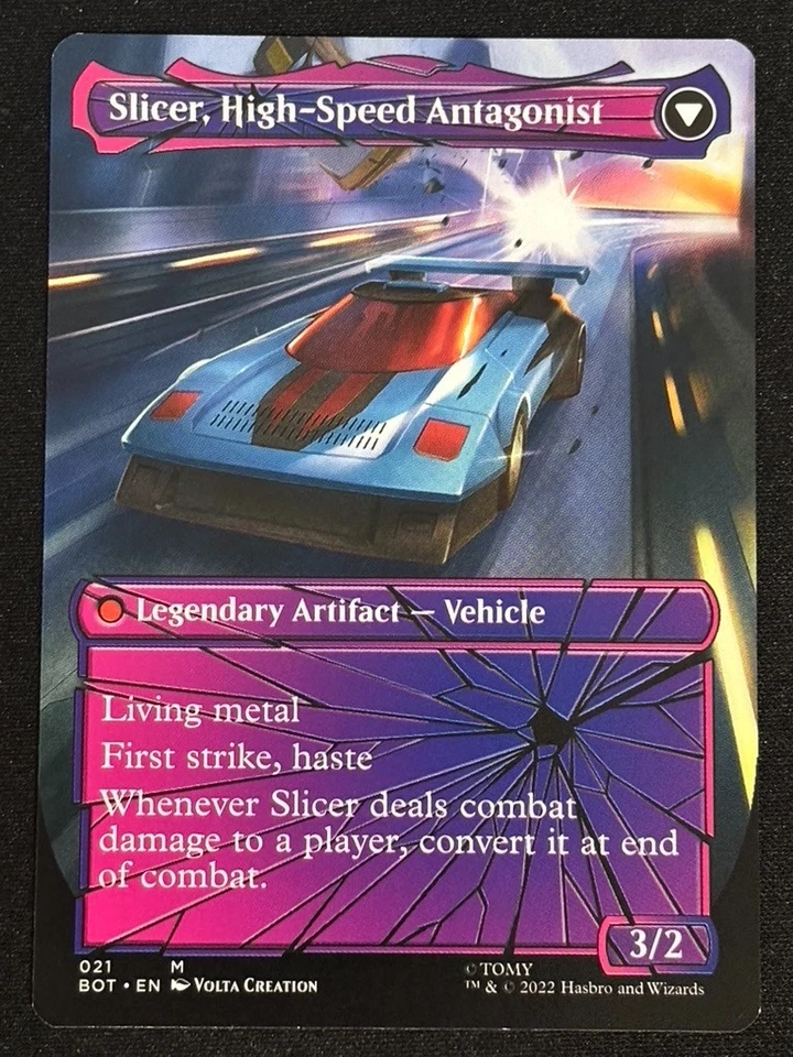 1x MTG Slicer, Hired Muscle (Shattered Glass) - Transformers (BOT) #21 - Magic - Image 2 of 2