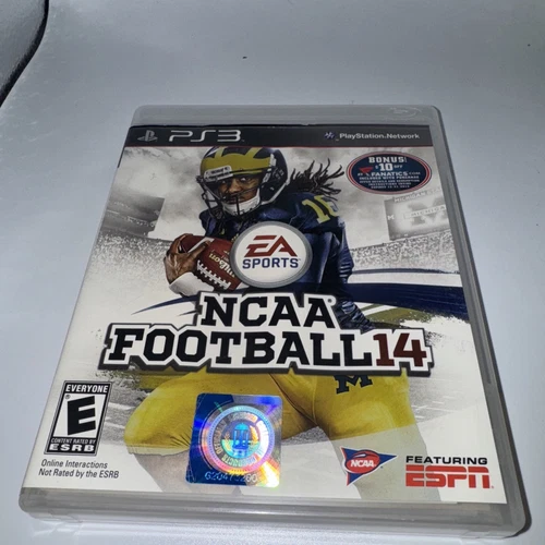 NCAA Football 14 PS3 Case, Art And Manual Only. No Disc