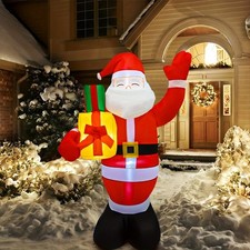 5FT Christmas Giant Inflatable Santa Claus for Outdoor Indoor Home Garden Party