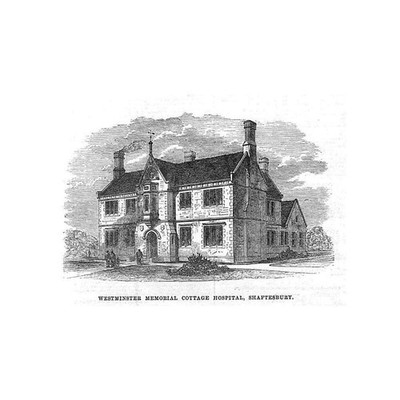 SHAFTESBURY Westminster Memorial Cottage Hospital - antiker Druck 1871
