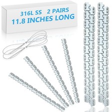 2 Pairs 12Inch Conveyor Belt Lacing Fastener ZincPlated Splice 1.53mm