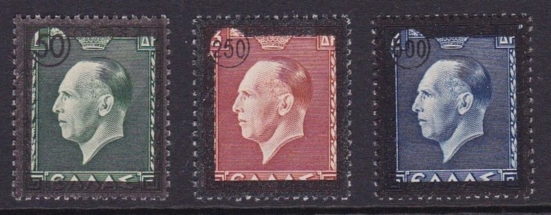Greece #498-500 KING GEORGE MEMORIAL SET complete (Never Hinged) cv$11.85