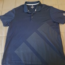 Adidas Polo Shirt Mens Size 2XL Navy Blue Golf Casual Short Sleeve Under 20