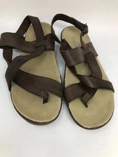 Harssidanzar Men's Genuine Leather Sandals Khaki Size 11 US GM202