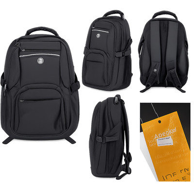 AOKING Rucksack Schwarz Business Laptoprucksack Schulrucksack Freizeitrucksack