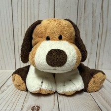 Ty Pluffies Whiffer Dog Plush Brown White No Ear Tag 8 Inch