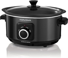 Morphy Richards 3.5L Sear & Stew Slow Cooker, Shatter Resistant Aluminium Pot