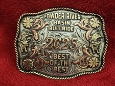 Rodeo  2025  X Treme BULLRIDING Champion Trophy Buckle  Powder River Basin  Rare  W61