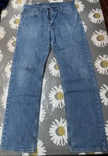 Levi 751 Men's Straight Leg Jeans 34x34 Light Blue Denim Zip Fly