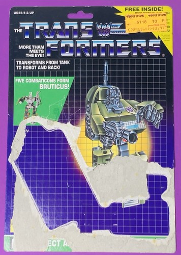 Transformers G1 Vintage 1986 Brawl Tech Spec On Full Card