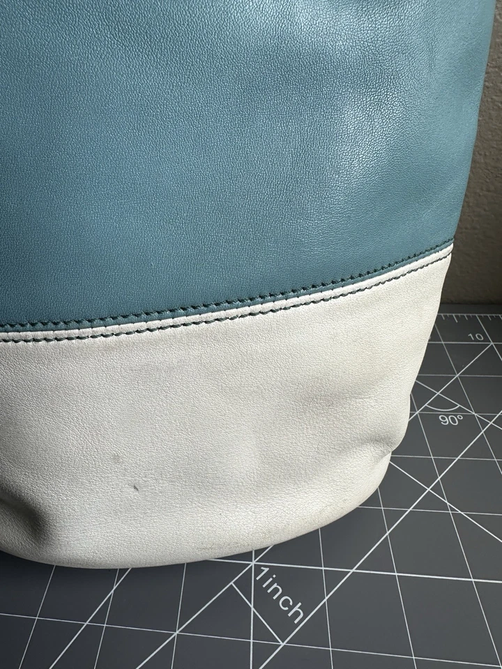 Bolso cubo de lona de rugby de cuero Coach vintage Foto 3 de 4