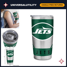 NFL 20oz Stainless Steel Tumbler with Lid - Insulated Travel Mug for Coffee, Tea