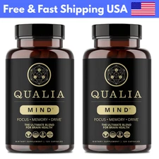 2 pack Qualia Mind Brain 2.0 Supplement Nootropics - 120 Cap - New - Exp 07/27