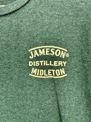 JAMESON Whiskey Full Crest T-Shirt Midleton Distillery Collection Men's XL Green
