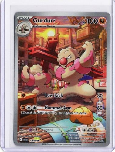 Gurdurr 126/086 Illustration Rare - Pokemon Scarlet & Violet Black Bolt NM