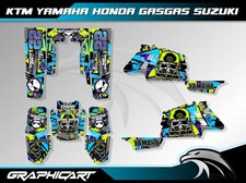 Yamaha Banshee 350 ATV Skull Gothic Purple Graphics Kit Sticker Set Custom MX