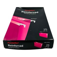 25 Folders Pendaflex Pink File Folders Legal Size Reinforced Hanging 5 Tab Pink