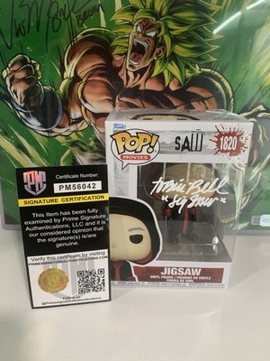 Funko Pop Jigsaw #1820 Signed Tobin Bell - Saw - PSA Autograph & Quote