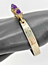 Armreif Designerkunstwerk Kultaseppa Salovaara Finnland Amethyst 813 Silber