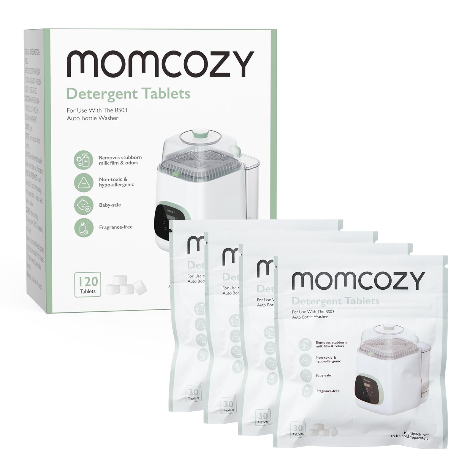 Momcozy Official Washing Block for KleanPal Pro Baby Bottle Off-White 