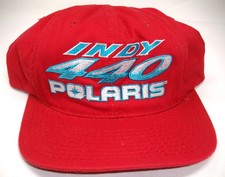 Vintage Polaris 440 Indy Snowmobile Snapback Hat Men's Made in USA 90s B83
