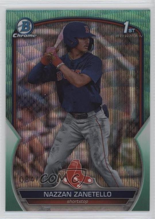 2023 Bowman Draft Chrome Aqua Wave Refractor 84/125 Nazzan Zanetello #BDC-3 0w21