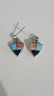 VINTAGE Native American Gemstone Inlay EARRINGS In ZUNI Style ABSOLUTELY... — photo 2